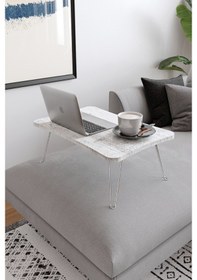 Resim Taşınabilir Katlanır Yatak Koltuk Üstü Hasta Servis Bilgisayar Çalışma Sehpası Kristal 