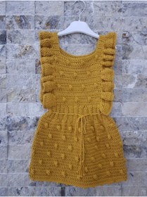 Resim MUNEWER DESIGN Hardal Bebe Elbisesi 