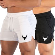 Resim 2 adet Erkek Atletik Şort, Diz Baskılı - Rahat, Esnek Polyester, Yan Cebi, Dijital Isı Transfer Tasarımı, Koşu, Spor Salonu ve Günlük Giyim İçin İdeal, Mükemmel Hediye Fikri, Günlük Giyim Şortları|Diz Baskılı Şortlar|Esnek Kumaş 