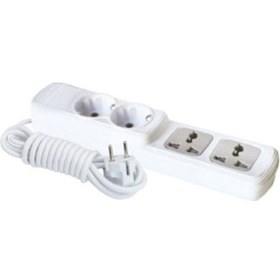 Resim Far F196a 2+2 Universal Grup Priz 2 Metre Kompakt Ve Çoklu Priz Çözümü 