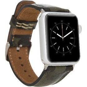 Resim Bouletta iOS Uyumlu Watch Deri Kordon 42-44-45Mm Kamuflaj Yeşil 