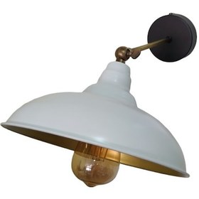 Resim Riolight Retro Beyaz İçi Sarı Hareketli Başlık Aplik-tavan Lambas Beyaz 