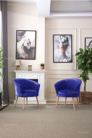 Resim LOVİSSE HOME Milano Berjer Set - 2 Adet, Tekli Koltuk, Ofis, Balkon, Bekleme, Çay Seti, Lobi 