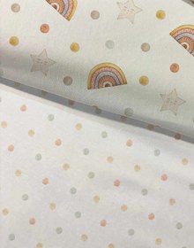 Resim Evmila Minik Yıldızlar Desenli Nevresim Takımı - 160x220cm Nevresim +50x70cm Yastık Kılıfı+100x200cm Çarşaf 