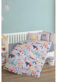 Resim Clasy Bebek Nevresim Takımı Sun Big City Mavi 