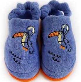 Resim Milk Moo Soft Cuddles Çocuk Ev Terliği, Uçan Tukan Desenli,%100 Pamuk Kadife, Kaydırmaz Taban, 29-30 numara 20 cm 