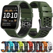 Resim Gaojunshop01 Garmin Venu X1 Ticwatch Pro 5 24mm Kırmızı Siyah Silikon Nefes Alabilir Spor Kayış 