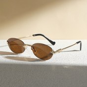 Resim Erkekler ve kadınlar için yeni çerçevesiz gözlükler, vintage tarzda, günlük giyim için uygun, rahat fit, dayanıklı. Sürüş//, Minimalist gözlükler, kadınlar için kolay, ince, bayanlar için tasarımcı moda gözlükler, erkekler ve kadınlar için şık aksesuarlar, trend vidası sevgi ile süsleme 