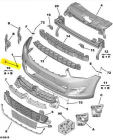 Resim Citroen C-Elysee Ön Tampon Çeki Kapak [Cey] (1608698880) 