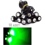 Resim 10 Adet Ayna Altı Lamba Kartal Göz Gündüz Ledi Yeşil 