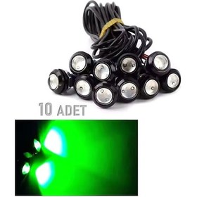 Resim 10 Adet Ayna Altı Lamba Kartal Göz Gündüz Ledi Yeşil 