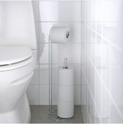 Resim IKEA Tuvalet Kağıtlığı 17x17x56 Cm Tuvalet Kağıdı Standı Paslanmaz Çelik Kağıtlık Kaliteli Ikea 