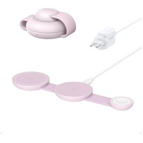 Resim Anker Ufo Maggo Kablosuz Şarj Cihazı 3'ü 1 Arada, Katlanabilir Ped - Pembe - B25m8 