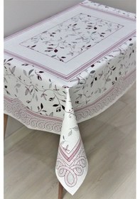 Resim Dora Astarlı Silinebilir Pvc 120x160 Hazır Muşamba Masa Örtüsü - Yapraklı-220-3 001 
