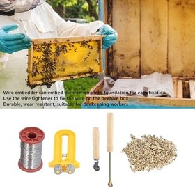 Resim Arı başlatıcı araçları Kit tel gömlekçisi arı gerginliği Bakır Gözlüler ile Arıcılar için Demir Kablolar ve Yeni Başlayanlar ve Profesyoneller için Güvenli Arı Ekibi 