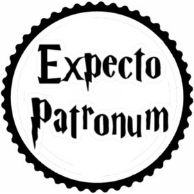Resim Genel Markalar Expecto Patronum Tasarım Sticker 10 x 10 cm 