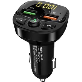 Resim Symbee Araç Fm Transmitter, 3.4a Çift Usb Hızlı Şarj, Bluetooth 5.0, Tf Kart/u Disk Desteği, 12-24v 