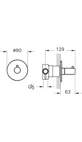 Resim Artema Vitra Origin A4262436 Ankastre 3 Yollu Yönlendirici,mat Siyah 
