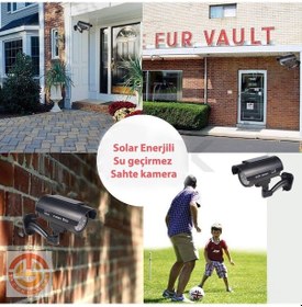 Resim Güneş Enerjili Solar Sahte Kamera Solar Caydırıcı 