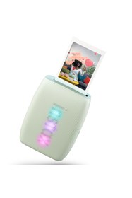 Resim Fujifilm Instax Mini Link 3 Yeşil Akıllı Telefon Yazıcısı Beyaz Çanta Ve 20'li Mini Film 