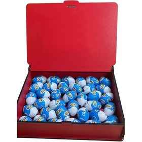 Resim Nostaljik Lezzetler Ozmo Mini Yumurta Yazılı Kırmızı Ahşap Hediye Kutusu 35'li 