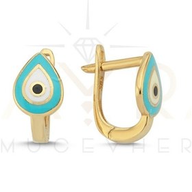 Resim Nazar Boncuğu Altın Çocuk Küpesi Çk50 