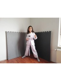 Resim PremiumPort Yumuşak ve Şık 26MM Siyah-Gri Minder 100CM, Konforlu Kullanım 