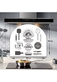 Resim Decorita Cam Ocak Arkası Koruyucu | Oval Şekilli | Bakery Fresh 