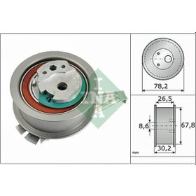 Resim INA 531089410 Eksantrik Gergi Rulmanı Caddy IV Golf VI Vıı Jetta IV Passat Polo A1 A3 A4 Q3 Leon 1.6 2.TDI 