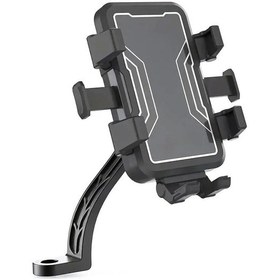 Resim Motosiklet, Scooter, Bisiklet Uyumlu Ultra Sağlam Stabil Aynaya Takılan Motorsiklet Telefon Tutucu Çok Renkli 