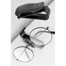 Resim Araç Gözlük Tutucu Araç Içi Güneşlik Klipsli Universal Gözlük Kart Tutma Aparatı 