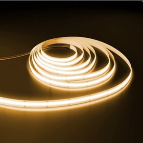 Resim Cob Led Şerit 5metre 12v 320led/m 3000k Sıcak Beyaz 10w 8mm Ip20 Aydınlatma Işık Hortum Kendinden Yapışkanlı Sıcak Beyaz 