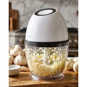 Resim Aesco Kablosuz Mini Doğrayıcı 450 ml Şarjlı Sebze Doğrayıcı Paslanmaz Çelik Bıçaklı 