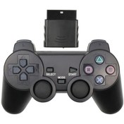 Resim Siyah-kablosuz Bluetooth Denetleyici Şeffaf Renkli Gamepad Sony Ps2 2.4g Titreşim Kontrolü Plastation 2 Joystick 
