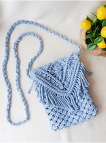 Resim VALAR Makrome El Örgüsü Çanta / Telefon Çantası 