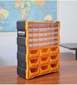 Resim Superbag Monoblok Avadanlık Ve Çekmece 39 Gözlü Seti Hobby Organizer Düzenleyici 30 Çekmece 9 Avadanlık Sarı 