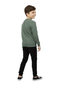 Resim Baglan Erkek Çocuk Önü Baskılı Sweatshirt Bgl-st05245 Açık Yeşil 