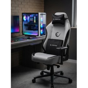 Resim Rampage KL-R72 Woof Üst Seviye Terletmez Kumaş Siyah Gri Gaming Oyuncu Koltuğu 
