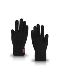 Resim Fastbuy Willowhaven Gri Kışlık Parmaklı Eldiven - Kadın Erkek Kaymaz Termal Dokunmatik 