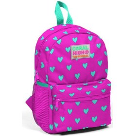 Resim Coral High Kids Pembe Kalp Desenli İki Bölmeli Yuva Sırt Çantası 