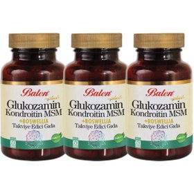 Resim Balen Glukozamin Kondroitin Msm Boswelia Tablet 60 - 1200 Mg X 3 Adet 