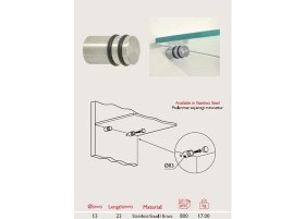 Resim Gürçay Hırdavat Cam Raf Pimi Contalı Krom Kaplamalı 4'lü 