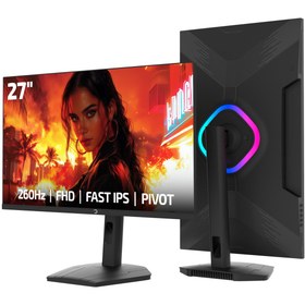Resim Gamepower Lunis L60 27'' 260Hz 0.5Ms Fast IPS FHD RGB Pivot Gaming Monitör (Sıfır Ölü Piksel Garantili) 