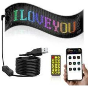 Resim Pixel LED Panel Yazı ve Animasyonlu Telefon Kontrollü Kumandalı Panel 