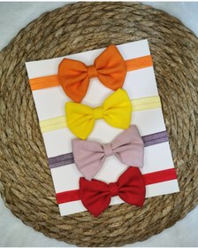 Resim Kız Çocuk/bebek 4lü Fiyonk Bandana Seti 