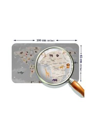 Resim Eğitici Dünya Haritası Dünya Atlası Çocuk Ve Bebek Odası Duvar Sticker-60x105-3793 - Renkli Çok Renkli 