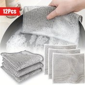 Resim 12 Paslanmaz Çelik Ovma Havlusu - Mutfak Temizliği İçin Yapışmaz Örgü Bulaşık Bezleri, Ocaklar ve Tencereler, Davlumbazlar ve Lavabo Yağ Çıkarıcıları İçin Ovma Pedleri - Ticari Temizlik Malzemeleri 