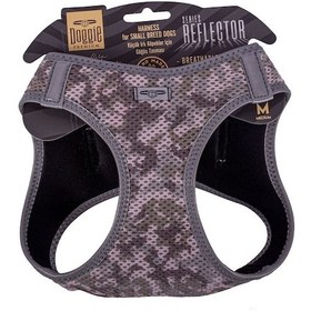 Resim Doggie Havalı Dokuma Reflektör Serisi Küçük Irk Göğüs Tasması Kamuflaj M-38-44Cm Kamuflaj 