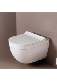 Resim Seramiksan Neon Rim-Out Asma Klozet + Duroplast Yavaş Kapanır Kapak 