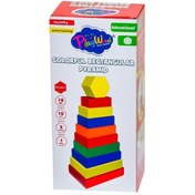 Resim Nessiworld Playwood Wooden Rectangular Colorful Tower 